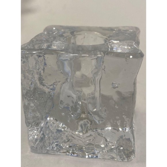 Set Of 2 Colonial Candle “ice cube” recycled glass - Picture 2 of 4